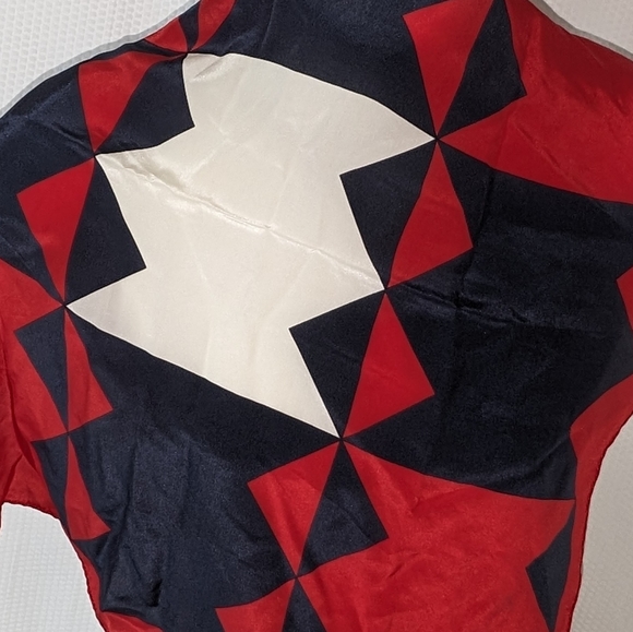 Ellen Tracy Geometric Square Satin Scarf - Picture 2 of 4